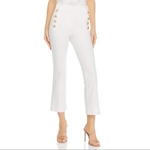 NEW Derek Lam 10 Crosby Robertson Sailor Cropped Trousers White Size 0